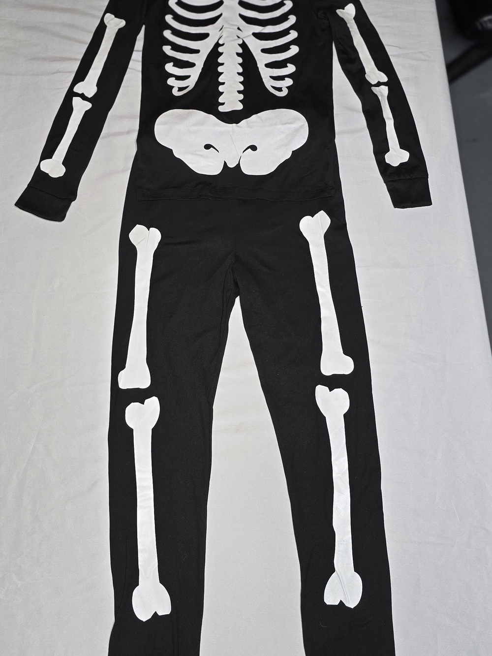 Kids Black Skeleton Two-Piece Halloween Costume